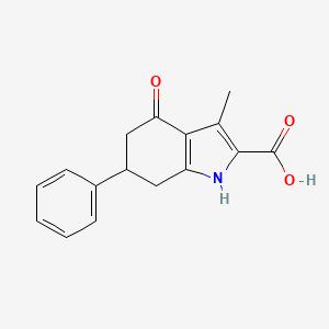 3-methyl-4-oxo-6-phenyl-4,5,6,7-tetrahydro-1H-indole-2-carboxylic acid