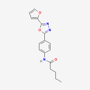 N-{4-[5-(2-furyl)-1,3,4-oxadiazol-2-yl]phenyl}pentanamide