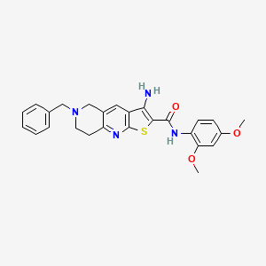 3-amino-6-benzyl-N-(2,4-dimethoxyphenyl)-5,6,7,8-tetrahydrothieno[2,3-b][1,6]naphthyridine-2-carboxamide