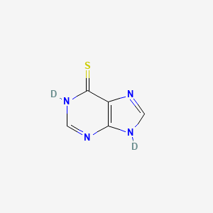 molecular formula C₅H₂D₂N₄S B1142901 6-巯基嘌呤-d2 CAS No. 82677-93-8