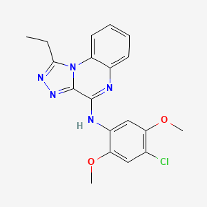 N-(4-chloro-2,5-dimethoxyphenyl)-1-ethyl[1,2,4]triazolo[4,3-a]quinoxalin-4-amine