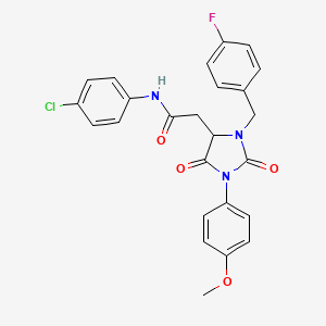 N-(4-chlorophenyl)-2-[3-(4-fluorobenzyl)-1-(4-methoxyphenyl)-2,5-dioxoimidazolidin-4-yl]acetamide