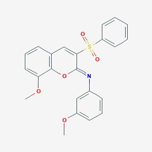 (Z)-3-methoxy-N-(8-methoxy-3-(phenylsulfonyl)-2H-chromen-2-ylidene)aniline