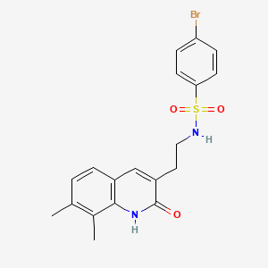 4-bromo-N-(2-(7,8-dimethyl-2-oxo-1,2-dihydroquinolin-3-yl)ethyl)benzenesulfonamide