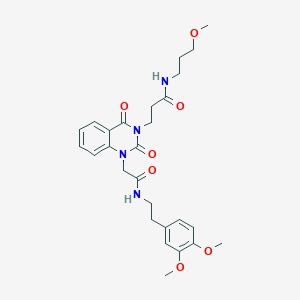 3-[1-({[2-(3,4-dimethoxyphenyl)ethyl]carbamoyl}methyl)-2,4-dioxo-1,2,3,4-tetrahydroquinazolin-3-yl]-N-(3-methoxypropyl)propanamide