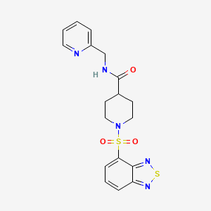 1-(2,1,3-benzothiadiazol-4-ylsulfonyl)-N-(pyridin-2-ylmethyl)piperidine-4-carboxamide