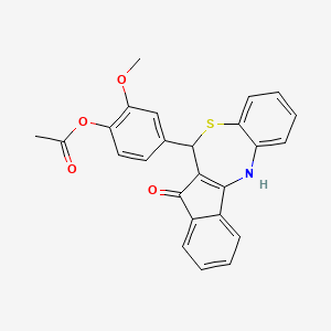 4-(7-Hydroxy-6H-indeno[2,1-C][1,5]benzothiazepin-6-YL)-2-methoxyphenyl acetate