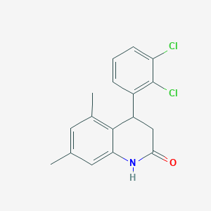 molecular formula C17H15Cl2NO B11429085 4-(2,3-dichlorophenyl)-5,7-dimethyl-3,4-dihydroquinolin-2(1H)-one 