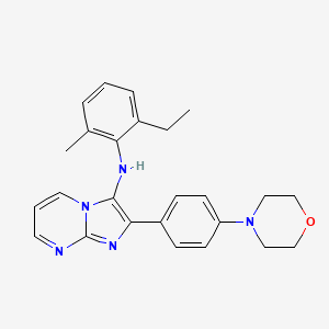 N-(2-ethyl-6-methylphenyl)-2-[4-(morpholin-4-yl)phenyl]imidazo[1,2-a]pyrimidin-3-amine