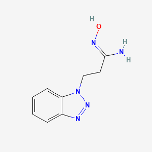 molecular formula C9H11N5O B11429113 (1Z)-3-(1H-benzotriazol-1-yl)-N'-hydroxypropanimidamide 