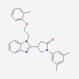 1-(3,5-dimethylphenyl)-4-{1-[2-(2-methylphenoxy)ethyl]-1H-benzimidazol-2-yl}pyrrolidin-2-one