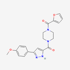 2-furyl-[4-[3-(4-methoxyphenyl)-1H-pyrazole-5-carbonyl]piperazino]methanone