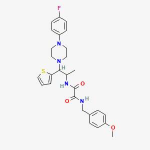 N1-(1-(4-(4-fluorophenyl)piperazin-1-yl)-1-(thiophen-2-yl)propan-2-yl)-N2-(4-methoxybenzyl)oxalamide