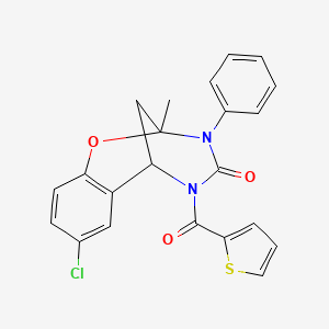 8-chloro-2-methyl-3-phenyl-5-(2-thienylcarbonyl)-2,3,5,6-tetrahydro-4H-2,6-methano-1,3,5-benzoxadiazocin-4-one