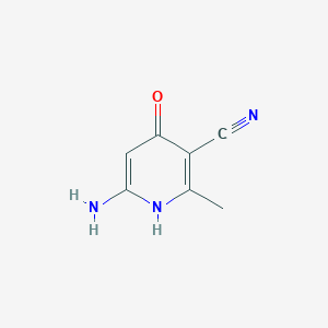 molecular formula C7H7N3O B114292 6-amino-2-methyl-4-oxo-1H-pyridine-3-carbonitrile CAS No. 158146-09-9