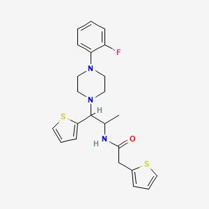 molecular formula C23H26FN3OS2 B11429225 N-{2-[4-(2-fluorophenyl)piperazin-1-yl]-1-methyl-2-thien-2-ylethyl}-2-thien-2-ylacetamide 