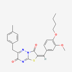 (2E)-2-(4-butoxy-3-methoxybenzylidene)-6-(4-methylbenzyl)-7H-[1,3]thiazolo[3,2-b][1,2,4]triazine-3,7(2H)-dione