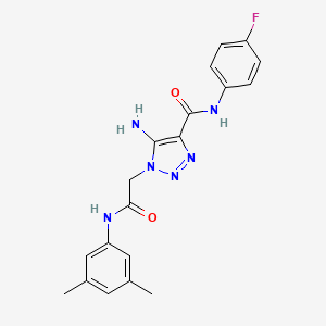 5-amino-1-{2-[(3,5-dimethylphenyl)amino]-2-oxoethyl}-N-(4-fluorophenyl)-1H-1,2,3-triazole-4-carboxamide