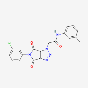 2-[5-(3-chlorophenyl)-4,6-dioxo-4,5,6,6a-tetrahydropyrrolo[3,4-d][1,2,3]triazol-1(3aH)-yl]-N-(3-methylphenyl)acetamide