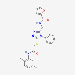 N-{[5-({[(2,5-Dimethylphenyl)carbamoyl]methyl}sulfanyl)-4-phenyl-4H-1,2,4-triazol-3-YL]methyl}furan-2-carboxamide