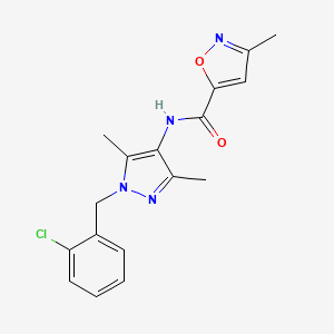 N-[1-(2-chlorobenzyl)-3,5-dimethyl-1H-pyrazol-4-yl]-3-methyl-1,2-oxazole-5-carboxamide