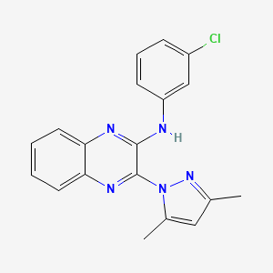 N-(3-chlorophenyl)-3-(3,5-dimethyl-1H-pyrazol-1-yl)quinoxalin-2-amine