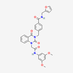 molecular formula C31H28N4O7 B11429366 4-((1-(2-((3,5-dimethoxyphenyl)amino)-2-oxoethyl)-2,4-dioxo-1,2-dihydroquinazolin-3(4H)-yl)methyl)-N-(furan-2-ylmethyl)benzamide 