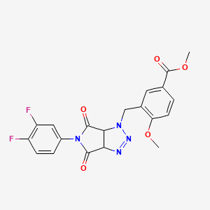 methyl 3-{[5-(3,4-difluorophenyl)-4,6-dioxo-4,5,6,6a-tetrahydropyrrolo[3,4-d][1,2,3]triazol-1(3aH)-yl]methyl}-4-methoxybenzoate