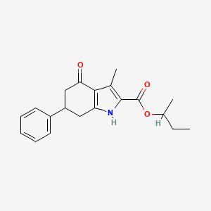 butan-2-yl 3-methyl-4-oxo-6-phenyl-4,5,6,7-tetrahydro-1H-indole-2-carboxylate