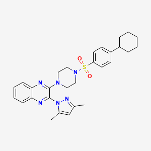 2-{4-[(4-cyclohexylphenyl)sulfonyl]piperazin-1-yl}-3-(3,5-dimethyl-1H-pyrazol-1-yl)quinoxaline