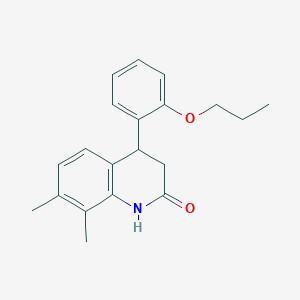 molecular formula C20H23NO2 B11429440 7,8-dimethyl-4-(2-propoxyphenyl)-3,4-dihydroquinolin-2(1H)-one 