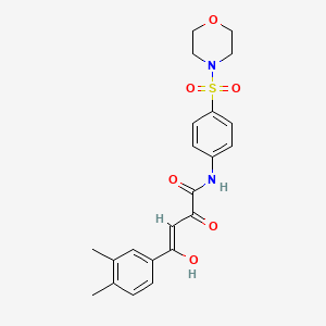 molecular formula C22H24N2O6S B11429450 (2Z)-4-(3,4-dimethylphenyl)-2-hydroxy-N-[4-(morpholin-4-ylsulfonyl)phenyl]-4-oxobut-2-enamide 