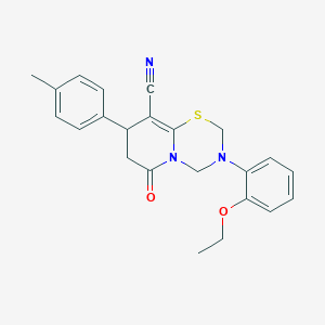 3-(2-ethoxyphenyl)-8-(4-methylphenyl)-6-oxo-3,4,7,8-tetrahydro-2H,6H-pyrido[2,1-b][1,3,5]thiadiazine-9-carbonitrile