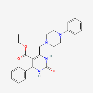 Ethyl 6-{[4-(2,5-dimethylphenyl)piperazin-1-yl]methyl}-2-oxo-4-phenyl-1,2,3,4-tetrahydropyrimidine-5-carboxylate