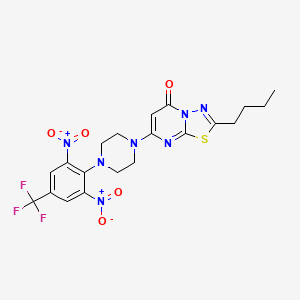 2-butyl-7-{4-[2,6-dinitro-4-(trifluoromethyl)phenyl]piperazin-1-yl}-5H-[1,3,4]thiadiazolo[3,2-a]pyrimidin-5-one