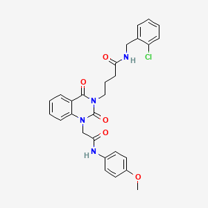 N-(2-chlorobenzyl)-4-[1-{2-[(4-methoxyphenyl)amino]-2-oxoethyl}-2,4-dioxo-1,4-dihydroquinazolin-3(2H)-yl]butanamide