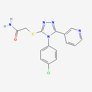 2-{[4-(4-chlorophenyl)-5-(pyridin-3-yl)-4H-1,2,4-triazol-3-yl]sulfanyl}acetamide