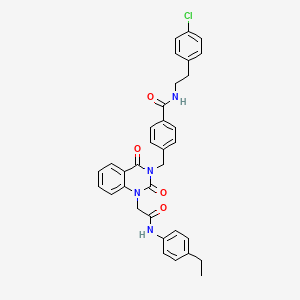 N-(4-chlorophenethyl)-4-((1-(2-((4-ethylphenyl)amino)-2-oxoethyl)-2,4-dioxo-1,2-dihydroquinazolin-3(4H)-yl)methyl)benzamide