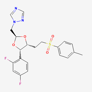 molecular formula C20H19F2N3O5S B1142957 1-(((2S,4S,5R)-4-(2,4-Difluorophenyl)-5-(2-tosylethyl)-1,3-dioxolan-2-yl)methyl)-1H-1,2,4-triazole CAS No. 171764-49-1