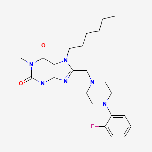 8-[[4-(2-Fluorophenyl)piperazin-1-yl]methyl]-7-hexyl-1,3-dimethylpurine-2,6-dione