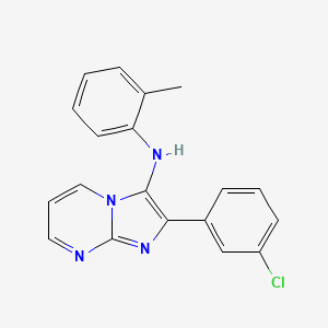 2-(3-chlorophenyl)-N-(2-methylphenyl)imidazo[1,2-a]pyrimidin-3-amine