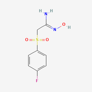 molecular formula C8H9FN2O3S B1142962 2-((4-Fluorophenyl)sulfonyl)-N-hydroxyacetimidamide CAS No. 175203-76-6