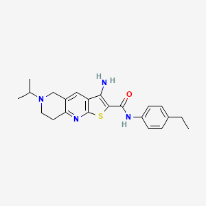 3-amino-N-(4-ethylphenyl)-6-(propan-2-yl)-5,6,7,8-tetrahydrothieno[2,3-b][1,6]naphthyridine-2-carboxamide