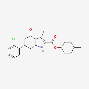 4-methylcyclohexyl 6-(2-chlorophenyl)-3-methyl-4-oxo-4,5,6,7-tetrahydro-1H-indole-2-carboxylate