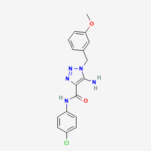 molecular formula C17H16ClN5O2 B11429657 5-amino-N-(4-chlorophenyl)-1-(3-methoxybenzyl)-1H-1,2,3-triazole-4-carboxamide 