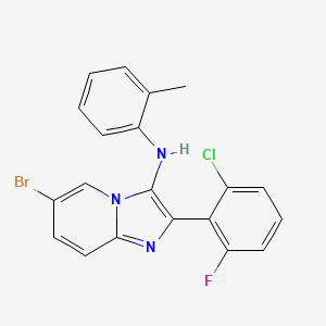 molecular formula C20H14BrClFN3 B11429665 6-bromo-2-(2-chloro-6-fluorophenyl)-N-(2-methylphenyl)imidazo[1,2-a]pyridin-3-amine 