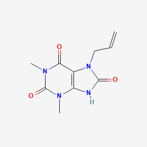 molecular formula C10H12N4O3 B11429679 8-hydroxy-1,3-dimethyl-7-(prop-2-en-1-yl)-3,7-dihydro-1H-purine-2,6-dione 