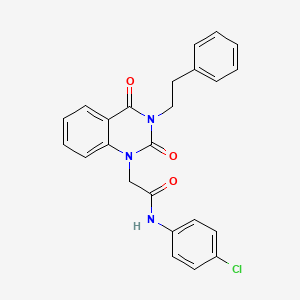 N-(4-chlorophenyl)-2-[2,4-dioxo-3-(2-phenylethyl)-3,4-dihydroquinazolin-1(2H)-yl]acetamide