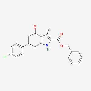 benzyl 6-(4-chlorophenyl)-3-methyl-4-oxo-4,5,6,7-tetrahydro-1H-indole-2-carboxylate