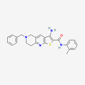 3-amino-6-benzyl-N-(2-methylphenyl)-5,6,7,8-tetrahydrothieno[2,3-b][1,6]naphthyridine-2-carboxamide